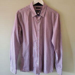 NWOT RW&CO. M Old Money Ivy League Preppy Office Checkered Gingham Dress Shirt